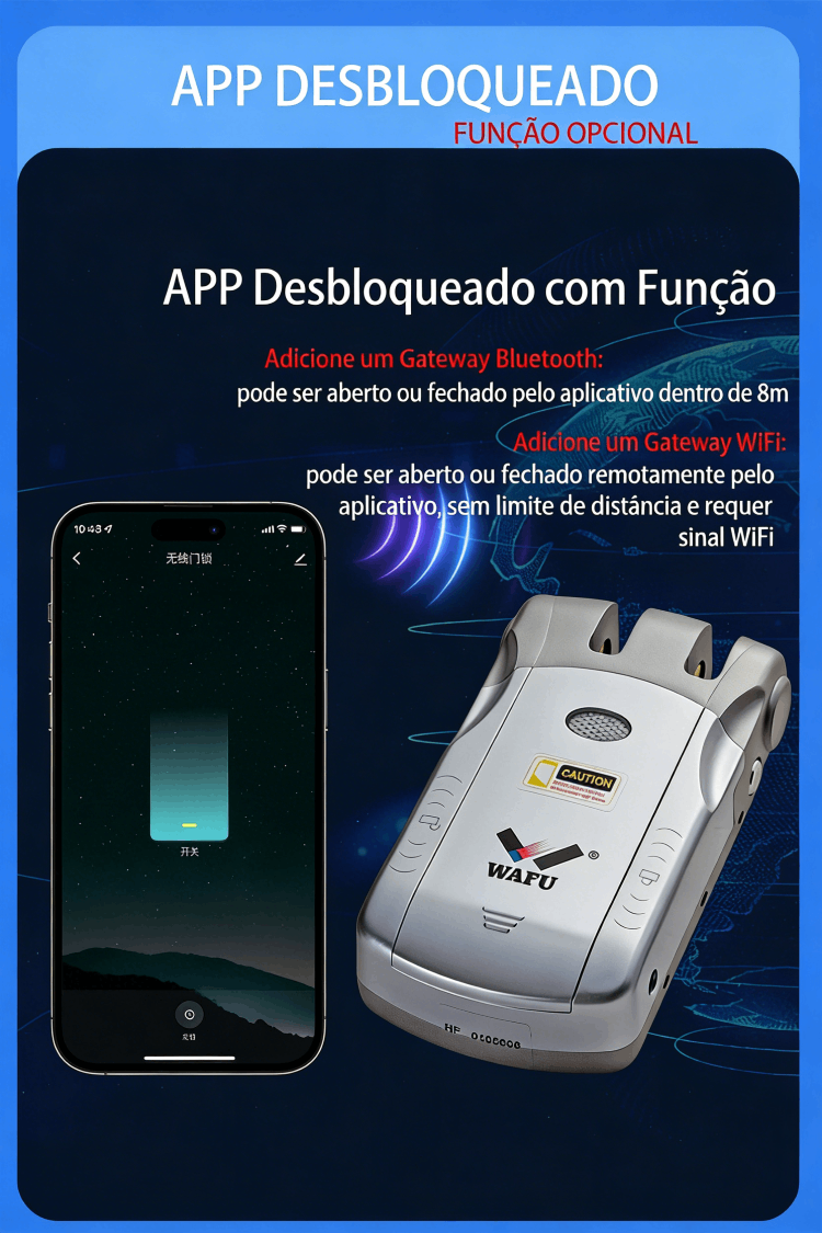 Descrição da função de desbloqueio remoto via APP da fechadura inteligente