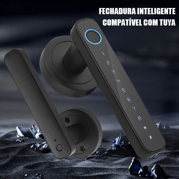 Fechadura biométrica Tuya com abertura por toque