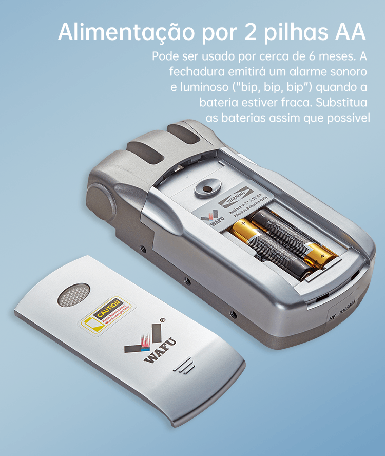 WF-019 alimentada por 2 pilhas AA