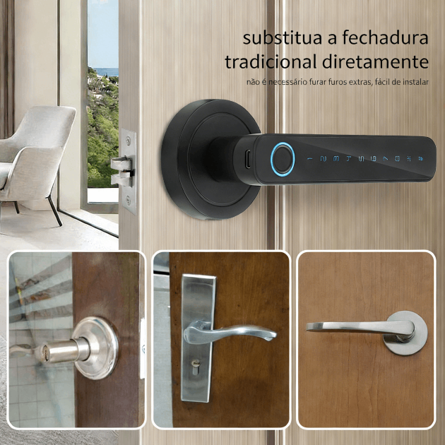 WF-F3 substituição direta da fechadura antiga sem perfuração