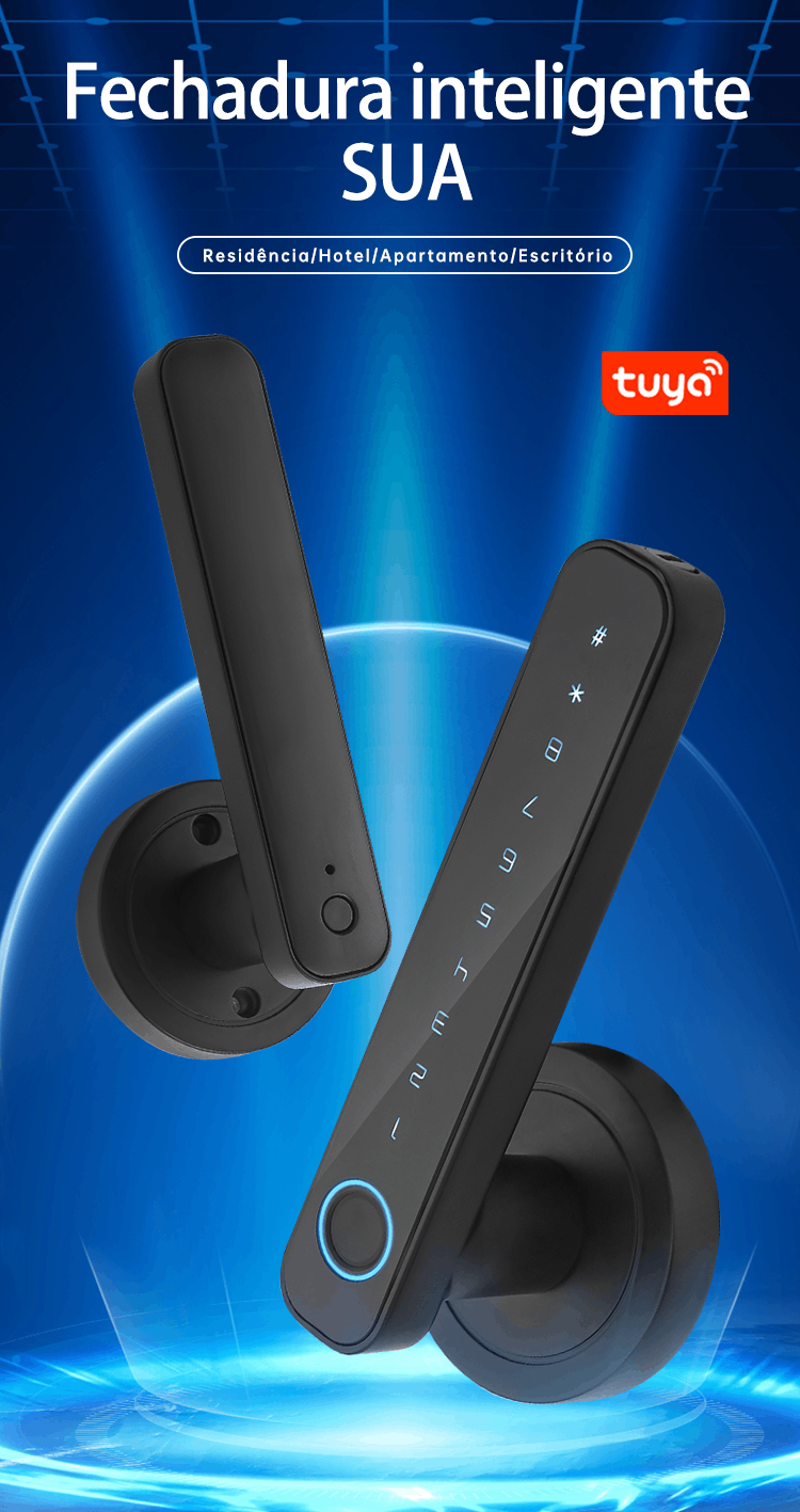 WF-F3 fechadura de maçaneta com impressão digital Tuya