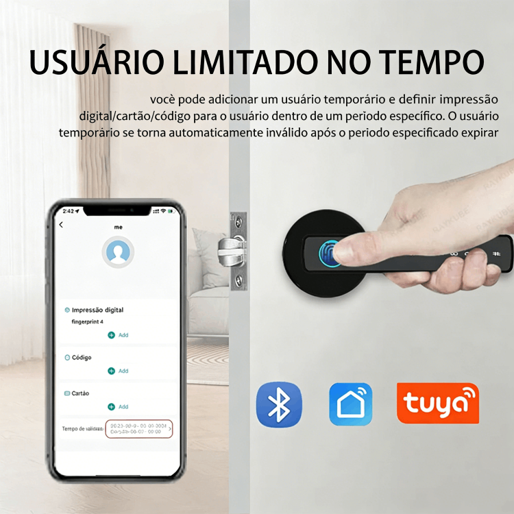 WF-F6 utilizadores com impressão digital/cartão/palavra‑passe com tempo limitado