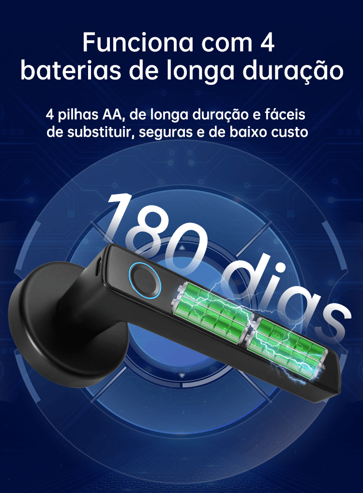 WF-F8 aviso de bateria fraca com 4 pilhas AAA