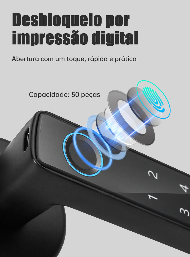 WF-F8 50 impressões digitais com desbloqueio em 0,5 s