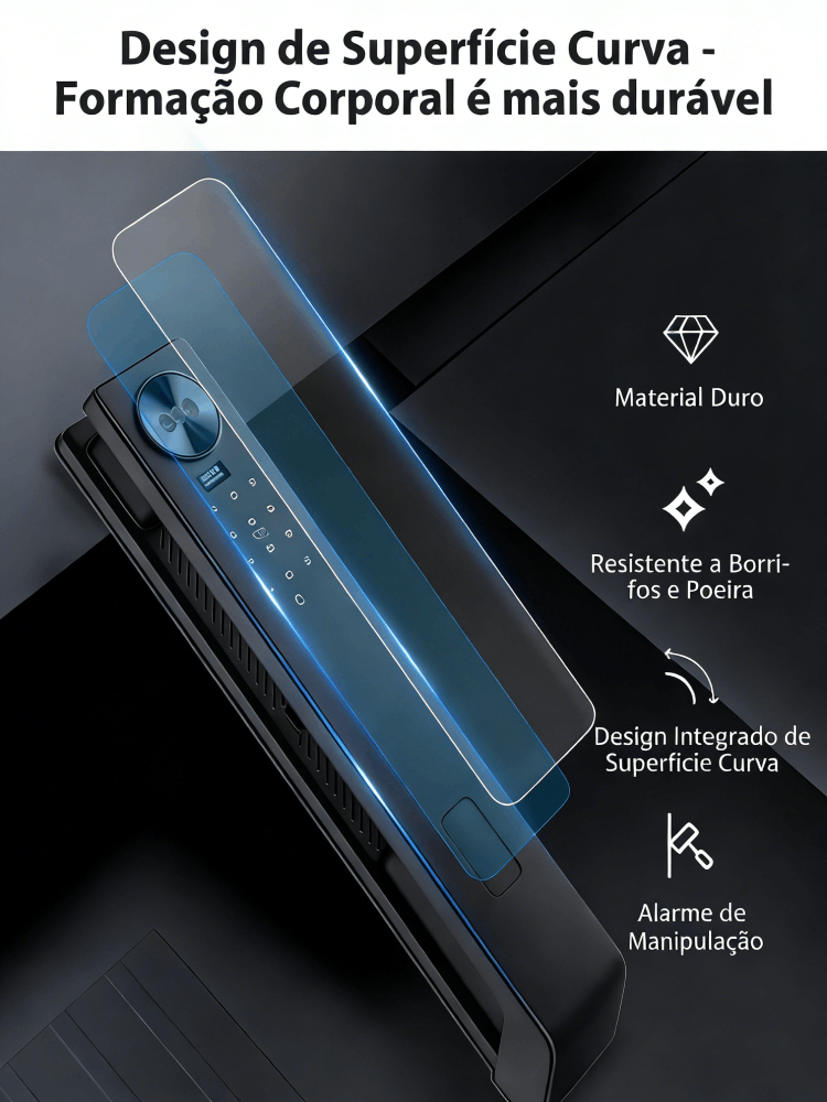 WF-MY6 corpo curvo monobloco com alarme anti‑violação e proteção contra poeira