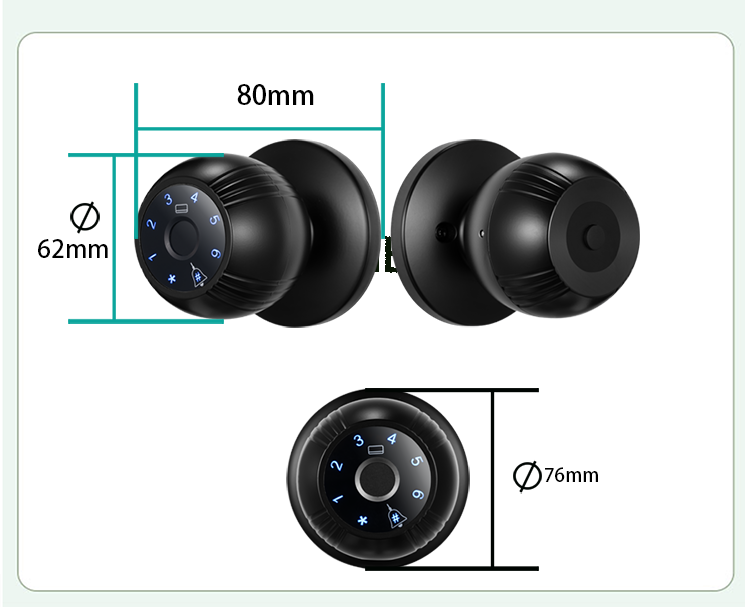 WF-Q7 diâmetro do corpo da fechadura 76 mm
