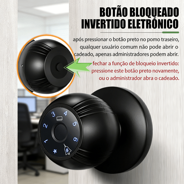 WF-Q7 botão interior de trinco eletrónico