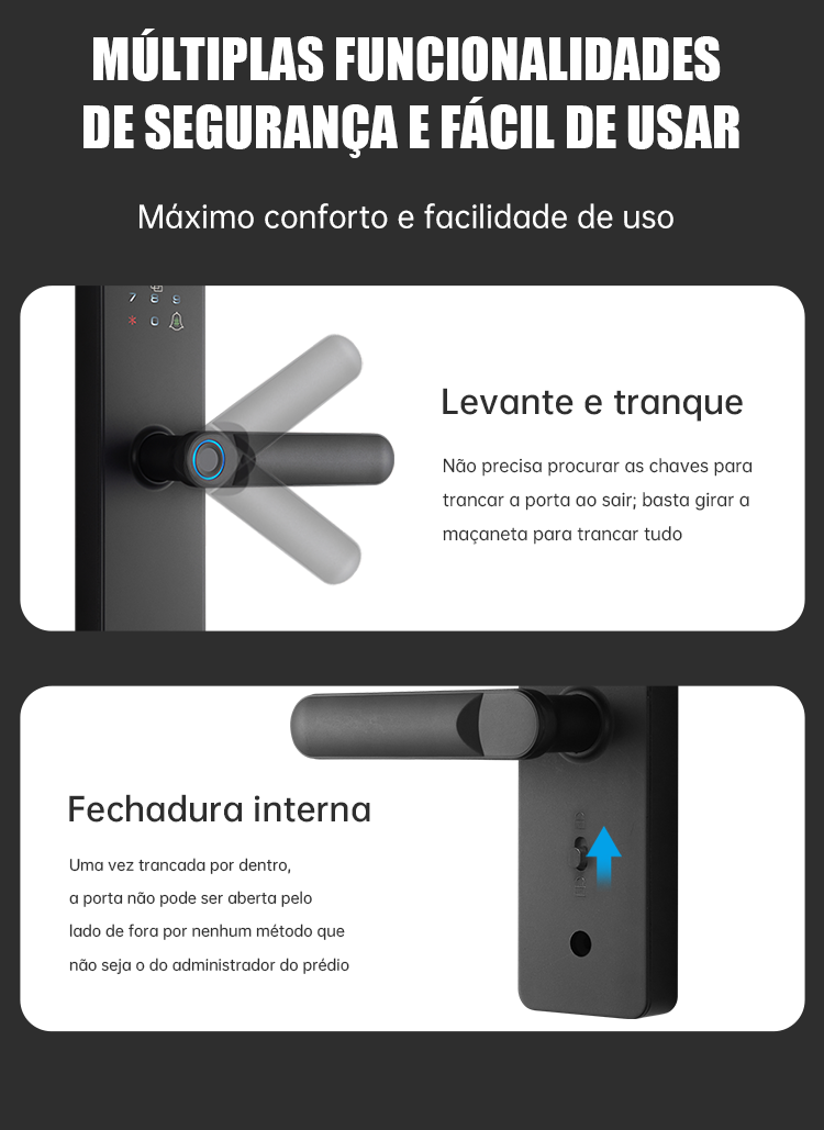 WF-X8 trinco eletrónico interior que só o administrador pode abrir