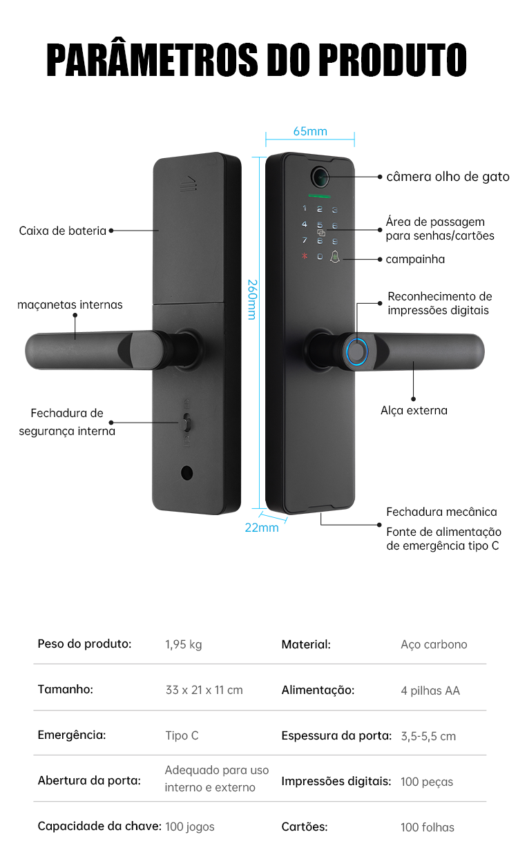 WF-X8 parâmetros do produto