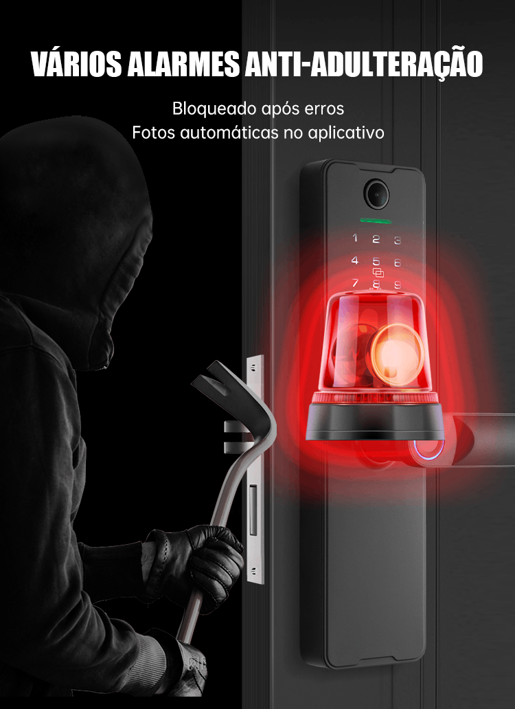 WF-X8 bloqueio de 5 minutos após tentativas incorretas