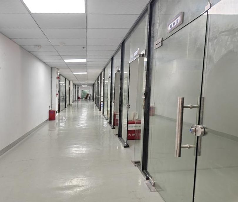 Corredor da área de fabrico