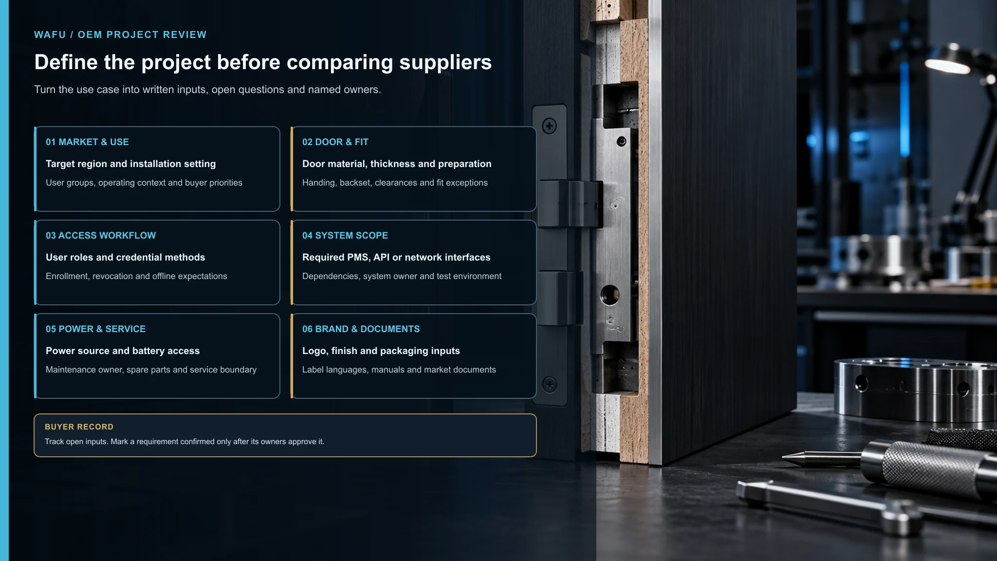 Requisitos de projeto para avaliar um fornecedor OEM de fechaduras inteligentes