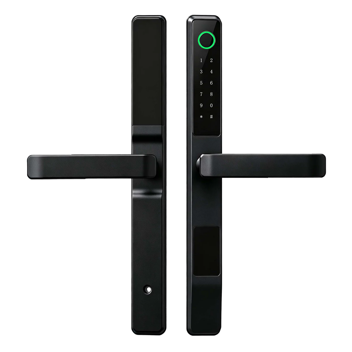 Fechadura inteligente WF-V4 com manípulo para portas de alumínio com corte térmico